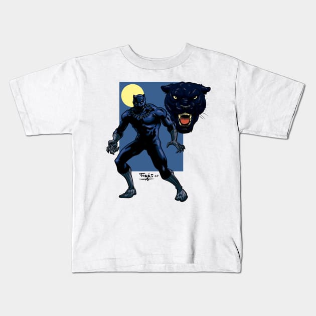 Panther Kids T-Shirt by Tomas Aranda T-Shirts